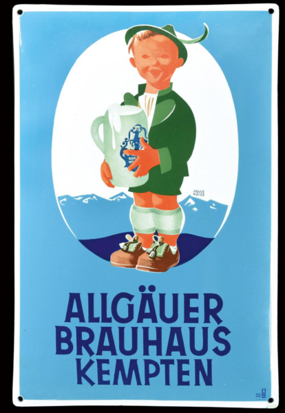 Erzielte bei der Reklameauktion Worms im November 2023 nicht weniger als 2.600€ zuzüglich Provision, also um die 3.100€. (Bild: Wormser Classic-Auctions)