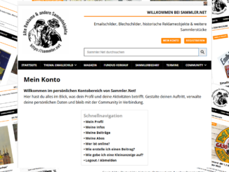 Der persönliche Kontobereich auf Sammler.Net wurde in den vergangenen Wochen umfassend überarbeitet und neu gegliedert. Ziel war es, alle wichtigen Funktionen an zentraler Stelle zusammenzuführen und den Zugang zu persönlichen Inhalten übersichtlicher und einfacher zu gestalten.