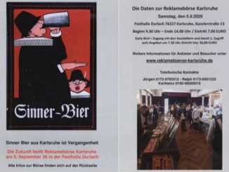 Drei bekannte Namen aus der Sammlerszene – Jürgen, Ralph und Karlheinz – starten im Herbst 2026 eine neue Sammlerbörse für Reklame und Werbeobjekte in Karlsruhe.
