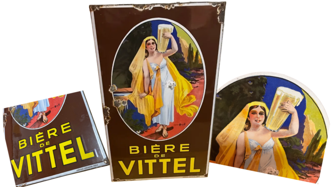 Bière de Vittel Emailschild auf ebay