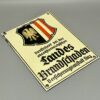 Landes Brandschaden Versicherungsanstalt Linz - Emailschild, 1930er Jahre, Hölzl Wien