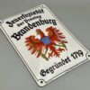 Emailschild Feuersozietät Provinz Brandenburg, um 1920 - Ursus Email,