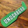 UNDERBERG - Altes Emailschild um 1950 in Flaschenform, toller Glanz!
