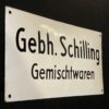 Gebh. Schilling Gemischtwaren - Uraltes, schweres Emailschild, um 1920/30
