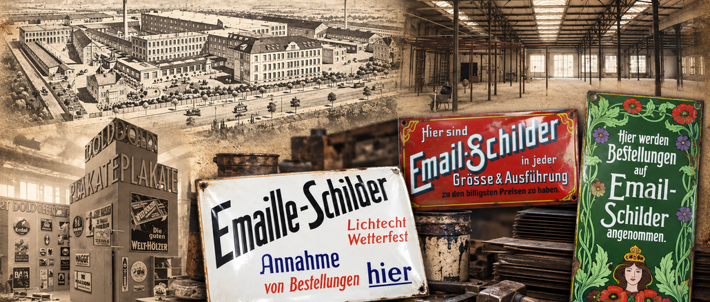 Deutsche Emaillierwerke: Hersteller alter Emailschilder im Überblick