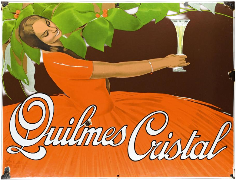 Quilmes Cristal. Das argentinische Emailschild aus dem Jahr 1923 erzielte 34.000 Euro.