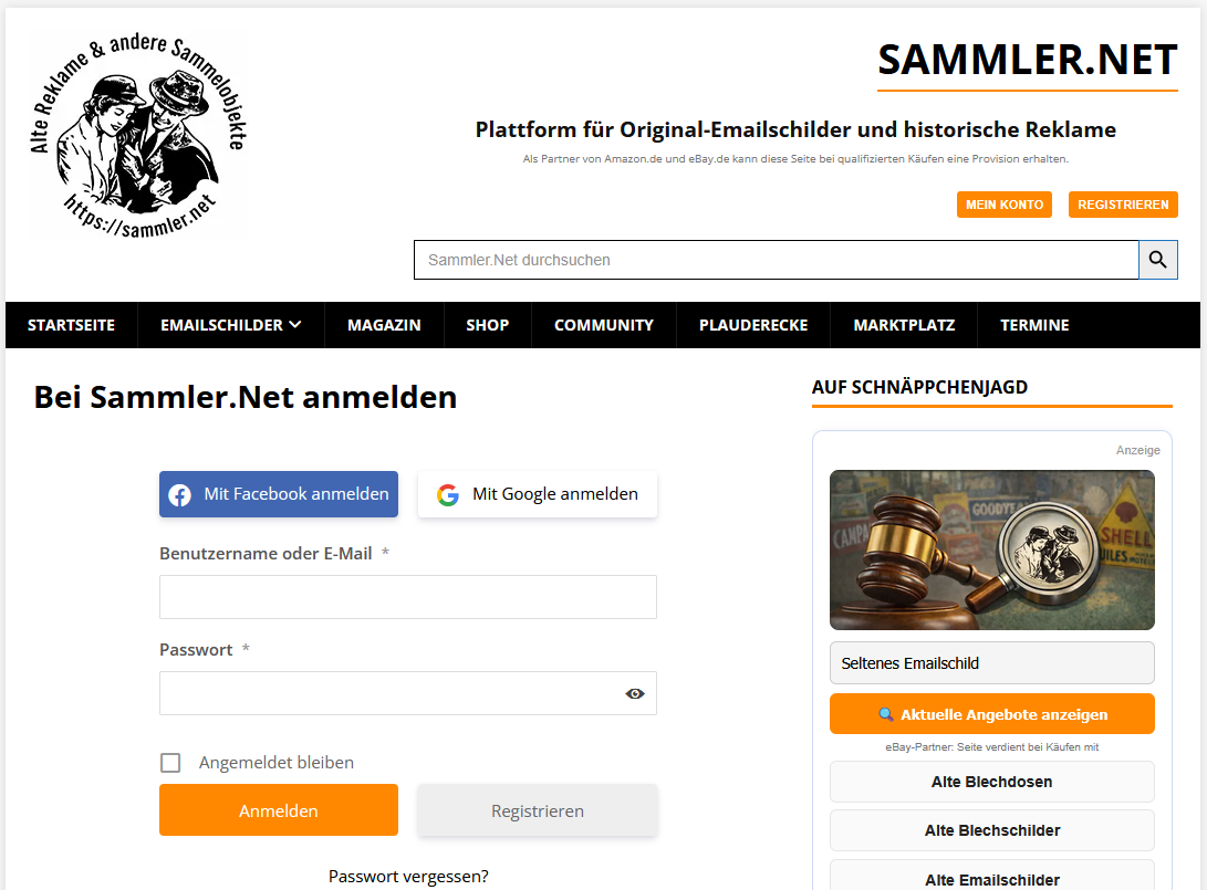 social fb google sammlernet 3